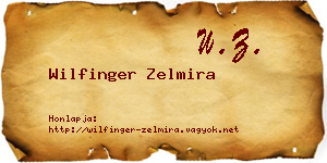 Wilfinger Zelmira névjegykártya